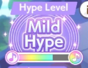 The Hype Level shows your progress toward the next Concert