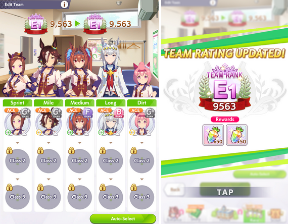 Team Trials Team Menu