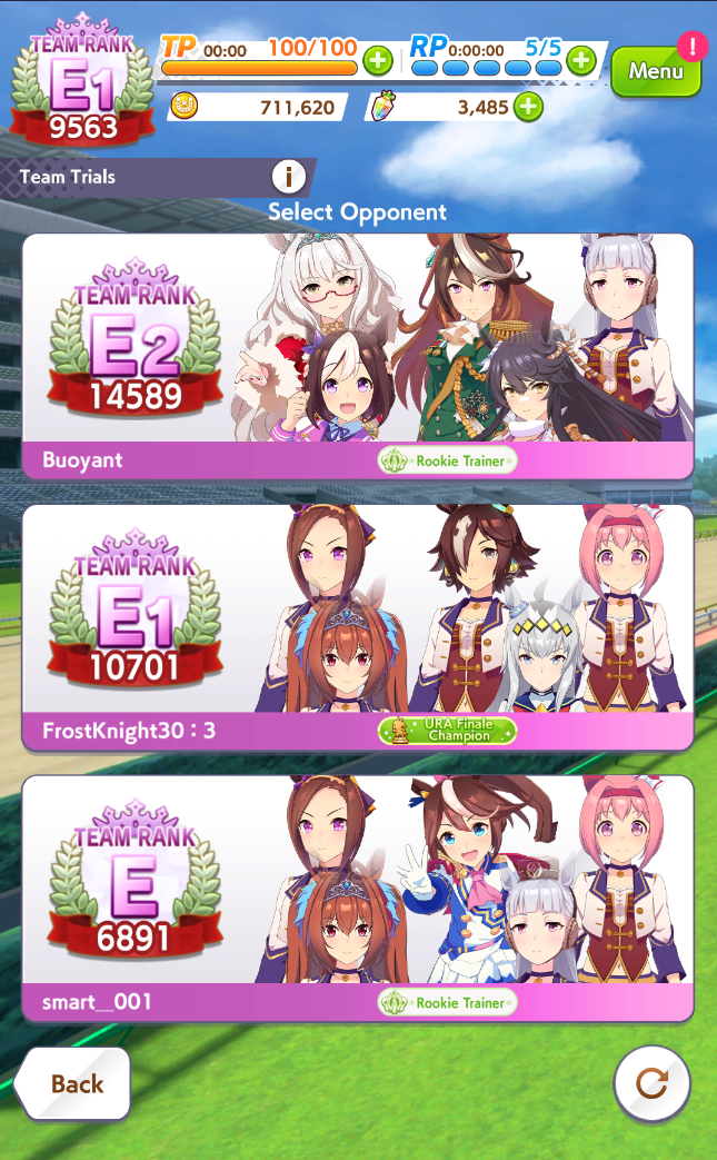 Matchups in Team Trials