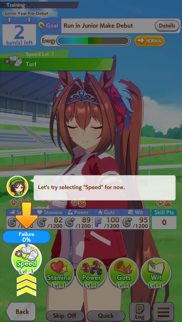 The Training window.wwwwwwwww